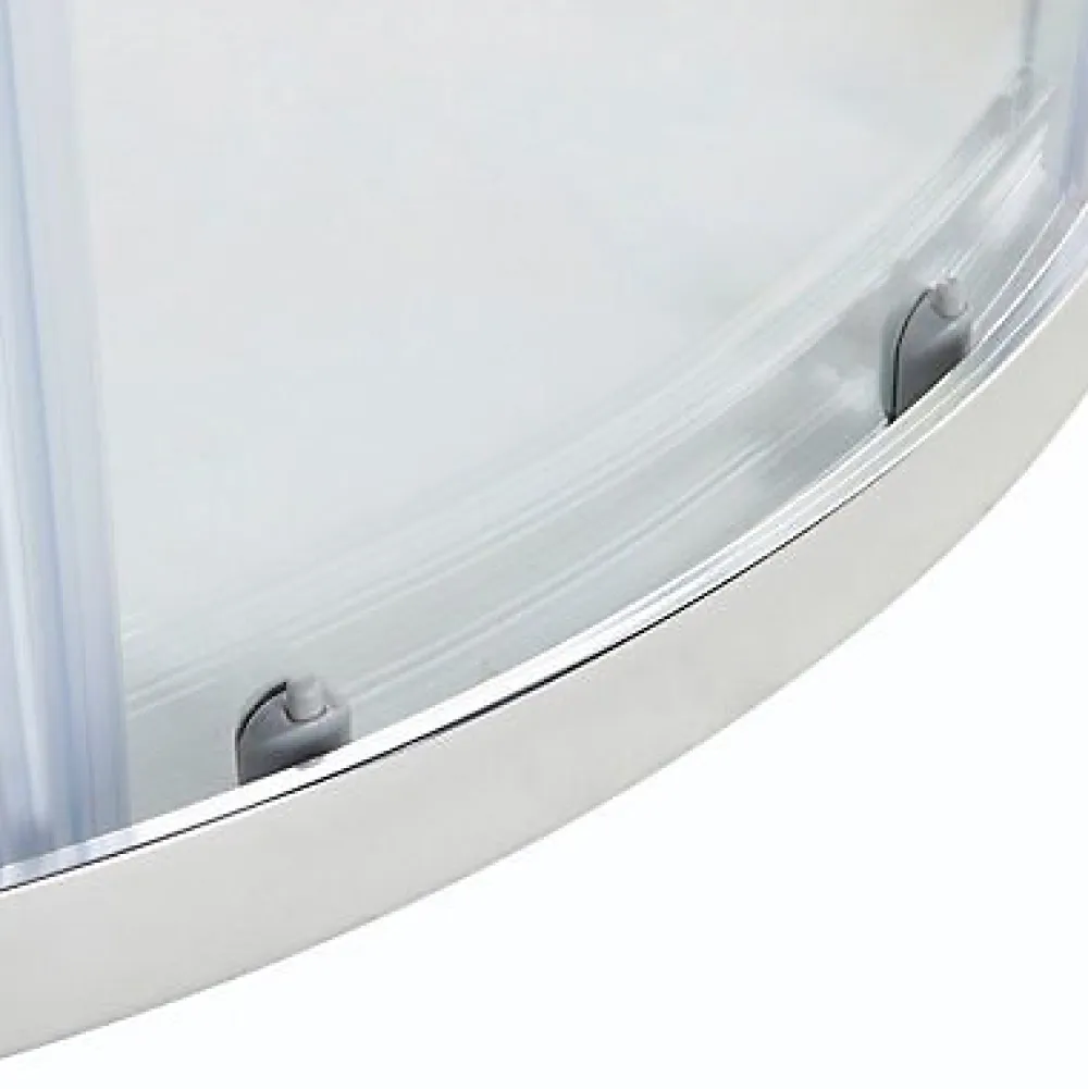 Cooke & Lewis Portes de douche angle circulaire Onega transparent 90 x 90 cm