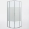 Cooke & Lewis Portes de douche angle circulaire Onega sérigraphié 80 x 80 cm