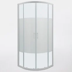 Cooke & Lewis Portes de douche angle circulaire Onega sérigraphié 80 x 80 cm