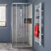 Cooke & Lewis Portes de douche angle droit Onega transparent 90 x 90 cm