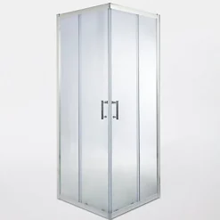 Cooke & Lewis Portes de douche angle droit Onega transparent 90 x 90 cm