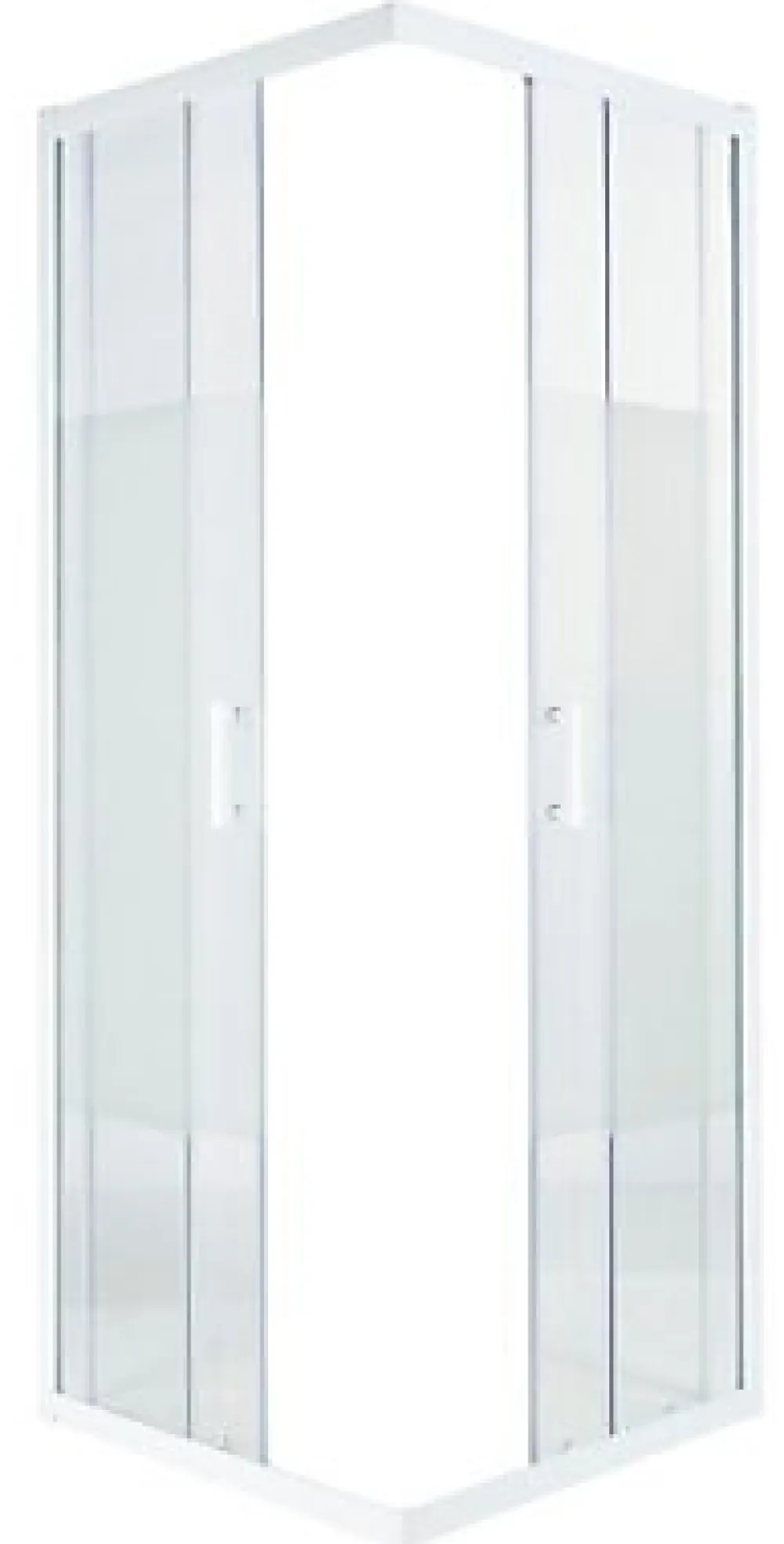 Porte De Douche|Cooke & Lewis Portes de douche angle droit Onega sérigraphié 80 x 80 cm