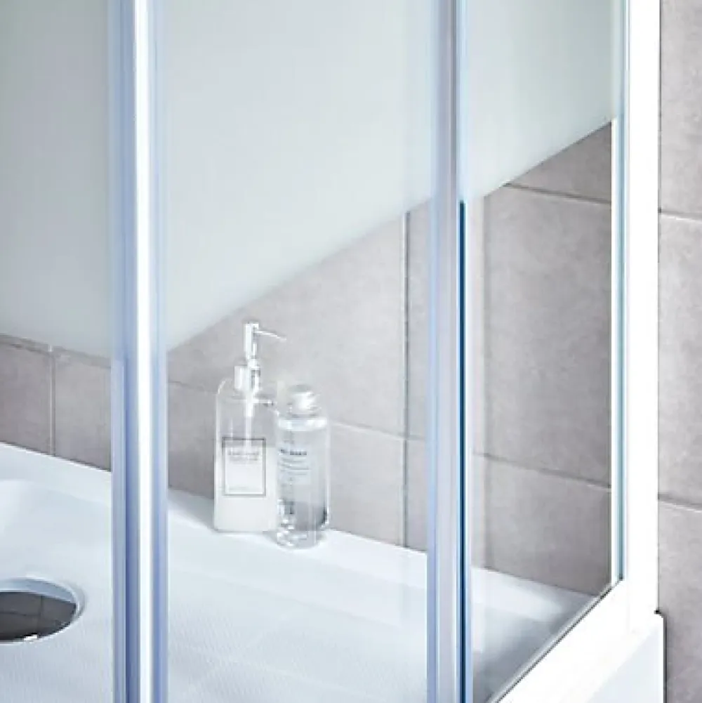 Porte De Douche|Cooke & Lewis Portes de douche angle droit Onega sérigraphié 70 x 70 cm