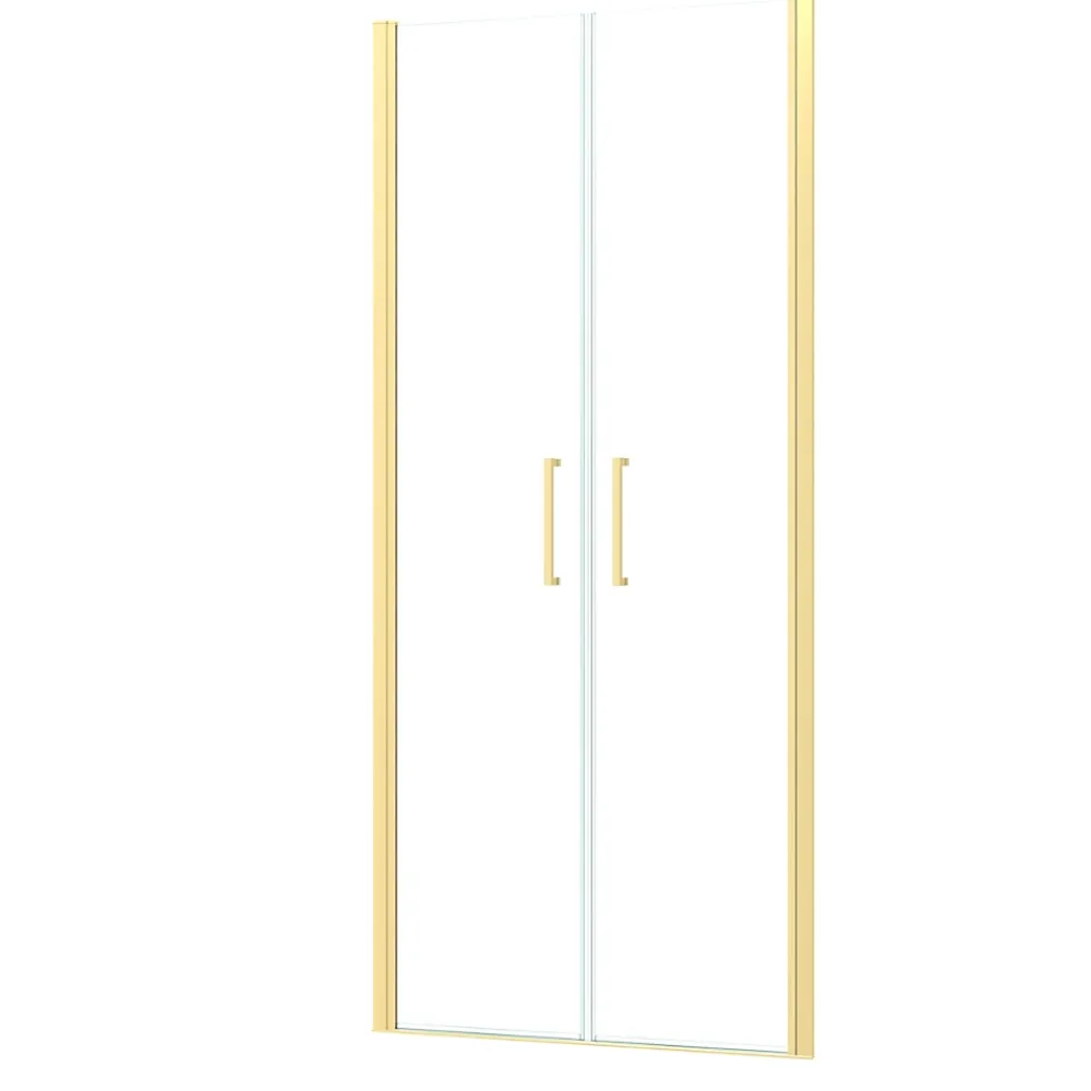 Porte De Douche|Galedo Portes de douche battantes 90 x 200 cm, profilés doré brossé, Saloon