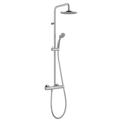 Pommeau De Douche, Flexible Et Barre De Douche|Thermador PRO Système de douche thermostatique NF chromé avec pomme de douche ronde métal 20 cm et pommeau - - PRO5