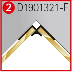 Panneau Mural De Salle De Bains|Schulte Profilé d'angle extérieur pour panneaux muraux DécoDesign noir