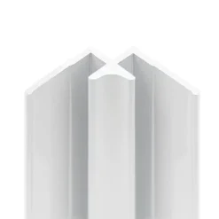 Panneau Mural De Salle De Bains|Schulte Profilé d'angle intérieur H.255 x 2,3 cm, aluminium, blanc brillant, Deco Design