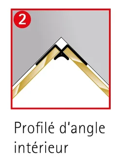 Panneau Mural De Salle De Bains|Schulte Profilé d'angle intérieur H.255 x 2,3 cm, aluminium, blanc brillant, Deco Design