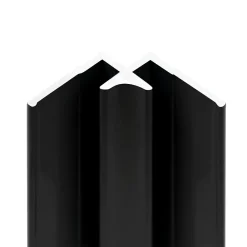 Panneau Mural De Salle De Bains|Schulte Profilé d'angle intérieur H.255 x 2,3 cm, aluminium, noir mat, Deco Design
