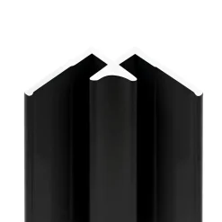 Schulte Profilé d'angle intérieur pour panneaux muraux DécoDesign noir