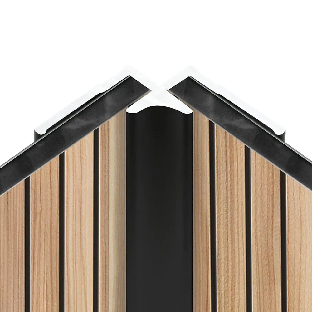Schulte Profilé d'angle intérieur pour panneaux muraux DécoDesign noir
