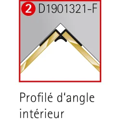 Panneau Mural De Salle De Bains|Schulte Profilé d'angle intérieur pour panneaux muraux DécoDesign, aspect chromé