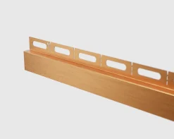 Ilcom Profil de douche en acier inoxydable Cuivre satiné - 12mm x 1300mm x 0,65 ep.