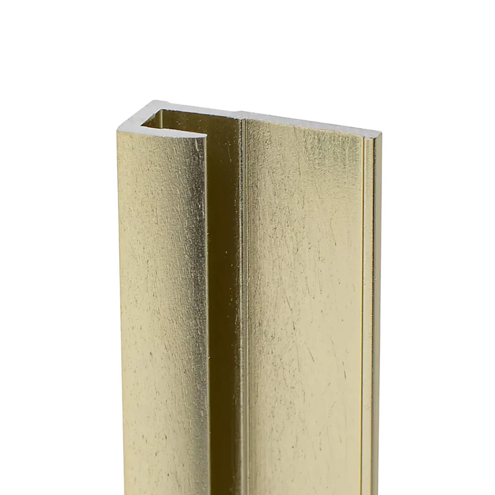 Schulte Profilé de finition + 1 profilé d'angle intérieur H.210 x l.1,7 cm, aluminium, or mat, decodesign vendu par 2