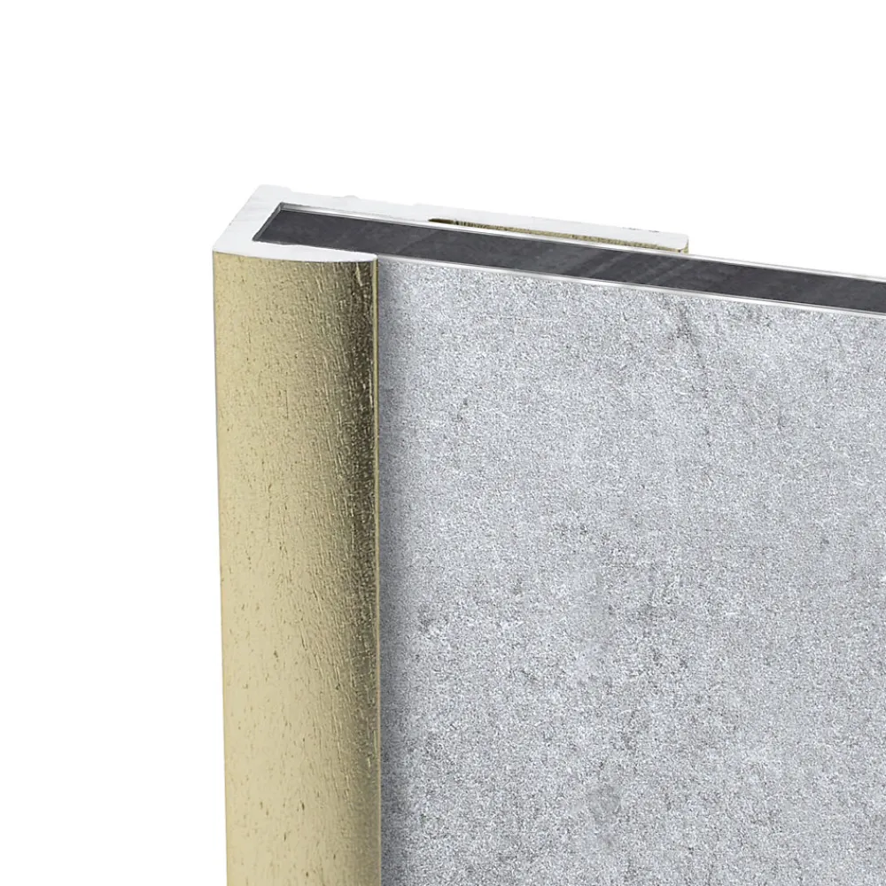 Schulte Profilé de finition + 1 profilé d'angle intérieur H.210 x l.1,7 cm, aluminium, or mat, decodesign vendu par 2