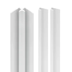 Schulte Profilé de finition + 1 profilé d'angle intérieur pour Panneau mural Décodesign, blanc vendu par 2