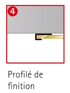Schulte Profilé de finition H.255 x 1,7 cm, aluminium, blanc brillant, Deco Design