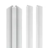 Schulte Profilé de fintion + 1 profilé d'angle intérieur H.255 x l.2,3 cm, aluminium, blanc brillant, Deco Design vendu par 2