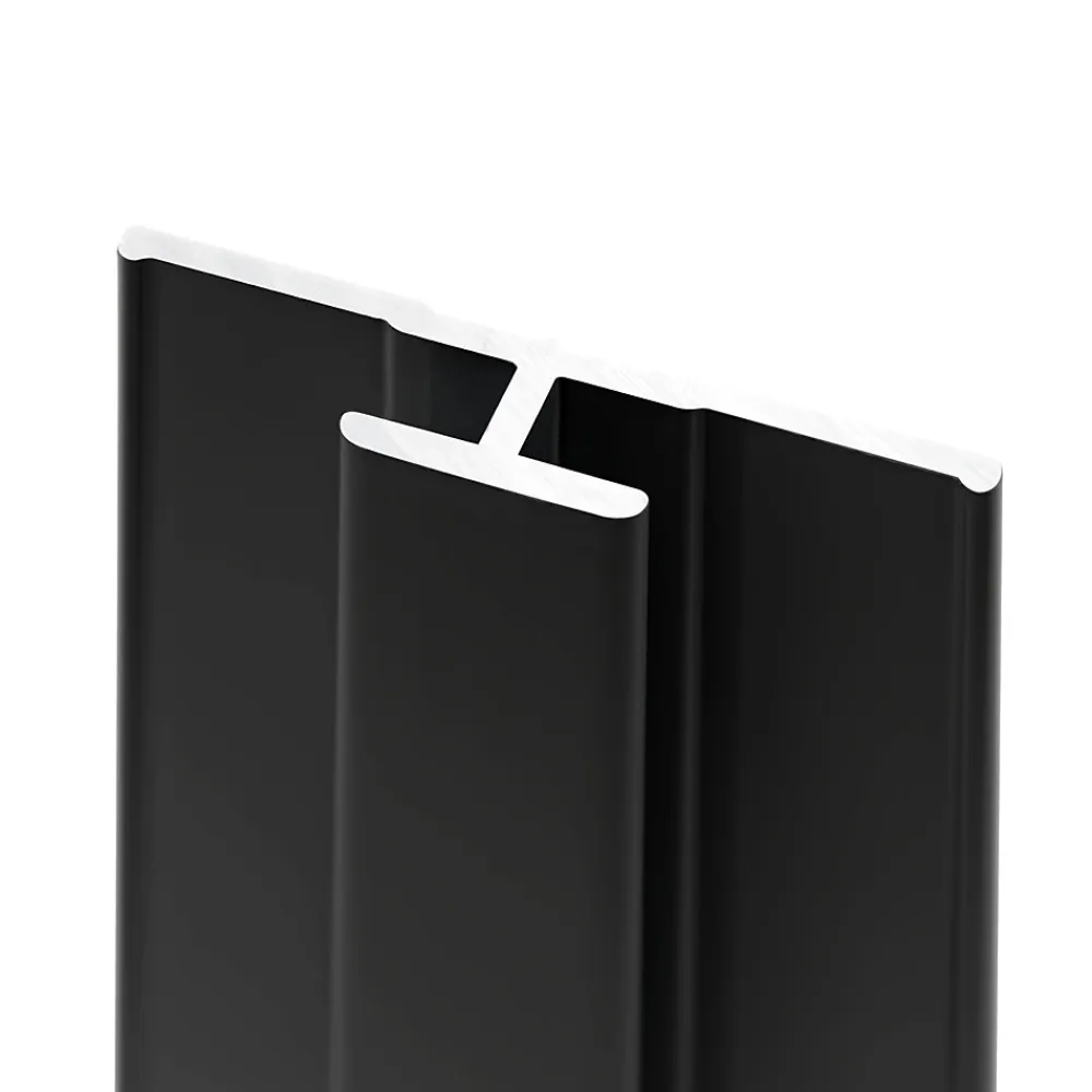 Schulte Profilé de jonction H.255 x 3,3 cm, aluminium, noir mat, Deco Design