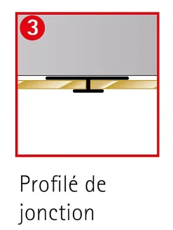 Schulte Profilé de jonction H.255 x 3,3 cm, aluminium, noir mat, Deco Design