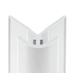 Panneau Mural De Salle De Bains|Schulte Profile d'angle extérieur H.255 x 2,3 cm, aluminium, blanc brillant, Deco Design