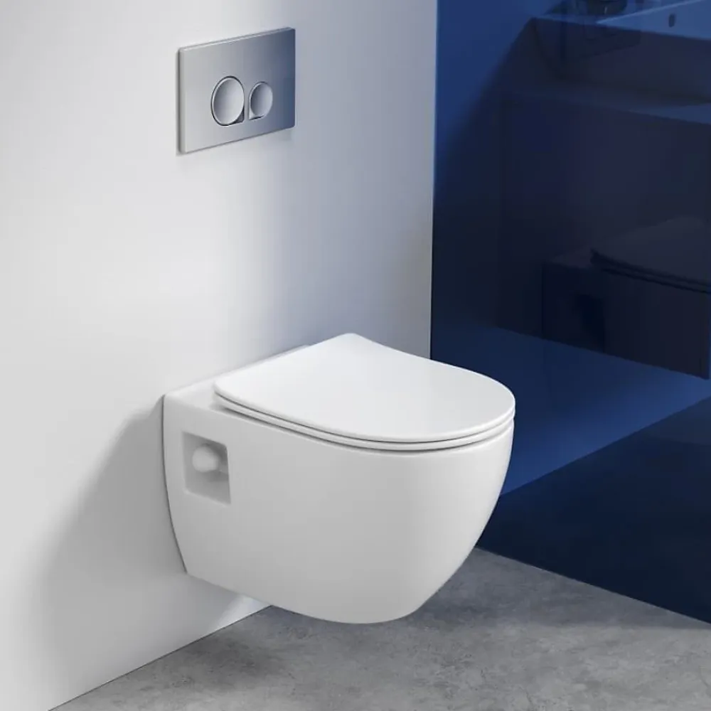 Wc Suspendu|Swiss Aqua Technologies Project WC suspendu sans bride avec abatant softclose, blanc (SATWCPRO010RREXP)