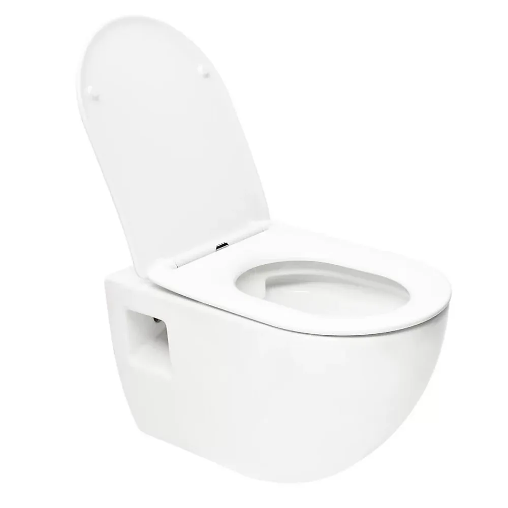 Wc Suspendu|Swiss Aqua Technologies Project WC suspendu sans bride avec abatant softclose, blanc (SATWCPRO010RREXP)