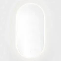 Naturel Project 60x120 cm miroir suspendu ovale avec éclairage LED 3 couleurs, film chauffant anti-buée et capteur (ZPROV12060LED)