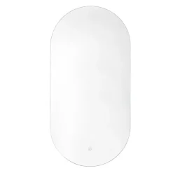 Naturel Project 60x120 cm miroir suspendu ovale avec éclairage LED 3 couleurs, film chauffant anti-buée et capteur (ZPROV12060LED)