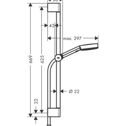 Colonne De Douche Sans Robinetterie|Hansgrohe Pulsify Select S Set de douche 105 3 jets Relaxation avec barre C 65 cm noir mat 24160670