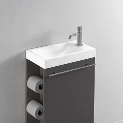 Essebagno Push robinet lave mains chrome eau froide Cilindro