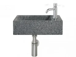 Essebagno Push robinet lave mains chrome eau froide Cilindro