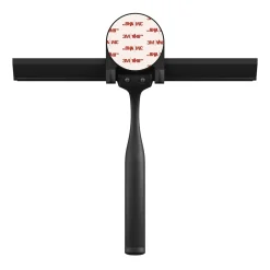 Accessoire De Douche|Accessoire De Douche|GoodHome Raclette de douche + support noir Cavally