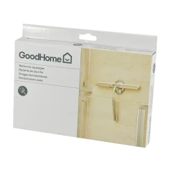 GoodHome Raclette pour parois de douche et vitres argenté acier inoxydable L.25 x l.17cm