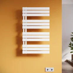 Sirhona Radiateur à eau chaude Salle de bain Sèche-serviettes 1000x500x62mm - Vertical -Blanc
