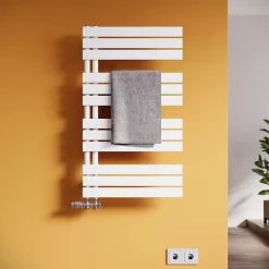 Sirhona Radiateur à eau chaude Salle de bain Sèche-serviettes 1000x500x62mm - Vertical -Blanc