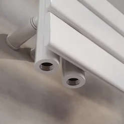 Sirhona Radiateur à eau chaude Salle de bain Sèche-serviettes 760x400x62mm - Vertical -Blanc
