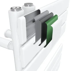 Sirhona Radiateur à eau chaude Salle de bain Sèche-serviettes 760x400x62mm - Vertical -Blanc