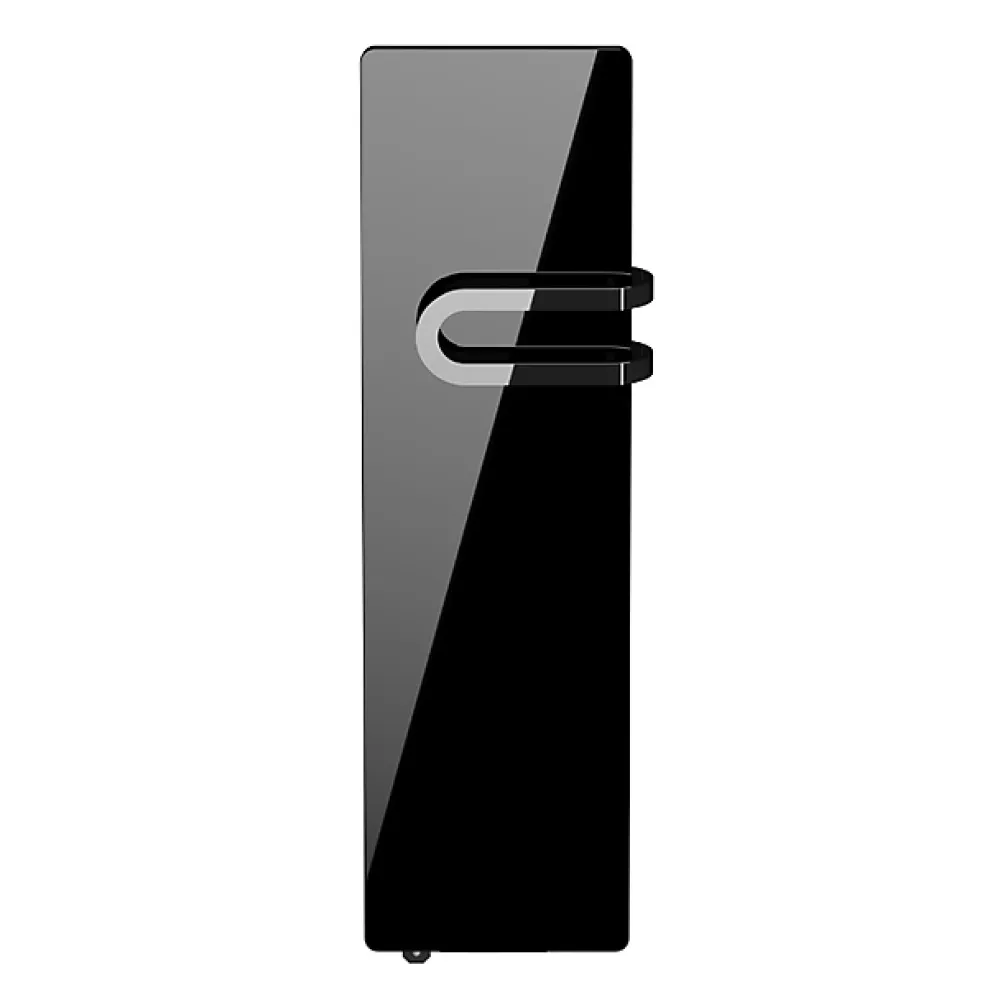 Sèche-Serviettes Soufflant|Intuis Radiateur connecté 700W + Soufferie 800W Verre massif Noir astrakan CAMPAVER BAINS Nativ - - K165125