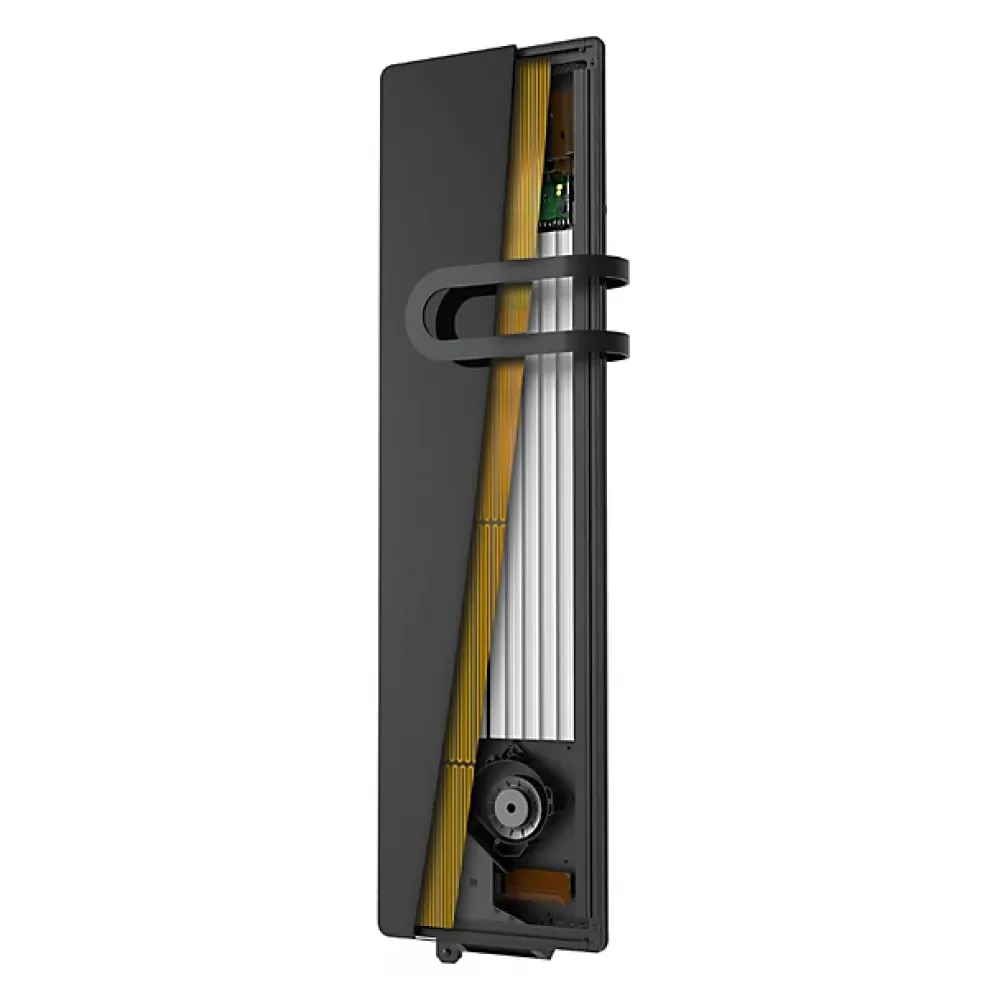 Sèche-Serviettes Soufflant|Intuis Radiateur connecté 700W + Soufferie 800W Verre massif Noir astrakan CAMPAVER BAINS Nativ - - K165125