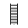 Sèche-Serviettes Eau Chaude|Luxebath Radiateur de Salle de Bain Design Sahara, 500 x 1500 mm, Noir Mat, Forme Droit avec Connexion Central, sans Kit de Raccordement