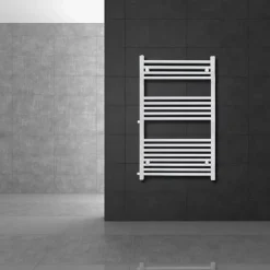 Luxebath Radiateur de Salle de Bain, 600 x 1200 mm, en Acier, Blanc, Forme Droite