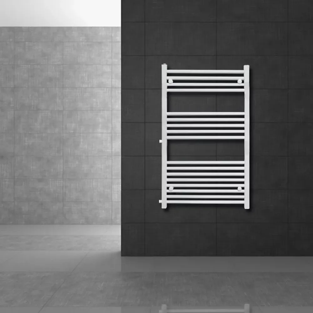 Luxebath Radiateur de Salle de Bain, 600 x 1200 mm, en Acier, Blanc, Forme Droite