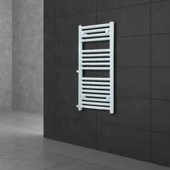 Luxebath Radiateur de Salle de Bain, 600 x 1200 mm, en Acier, Blanc, Forme Droite
