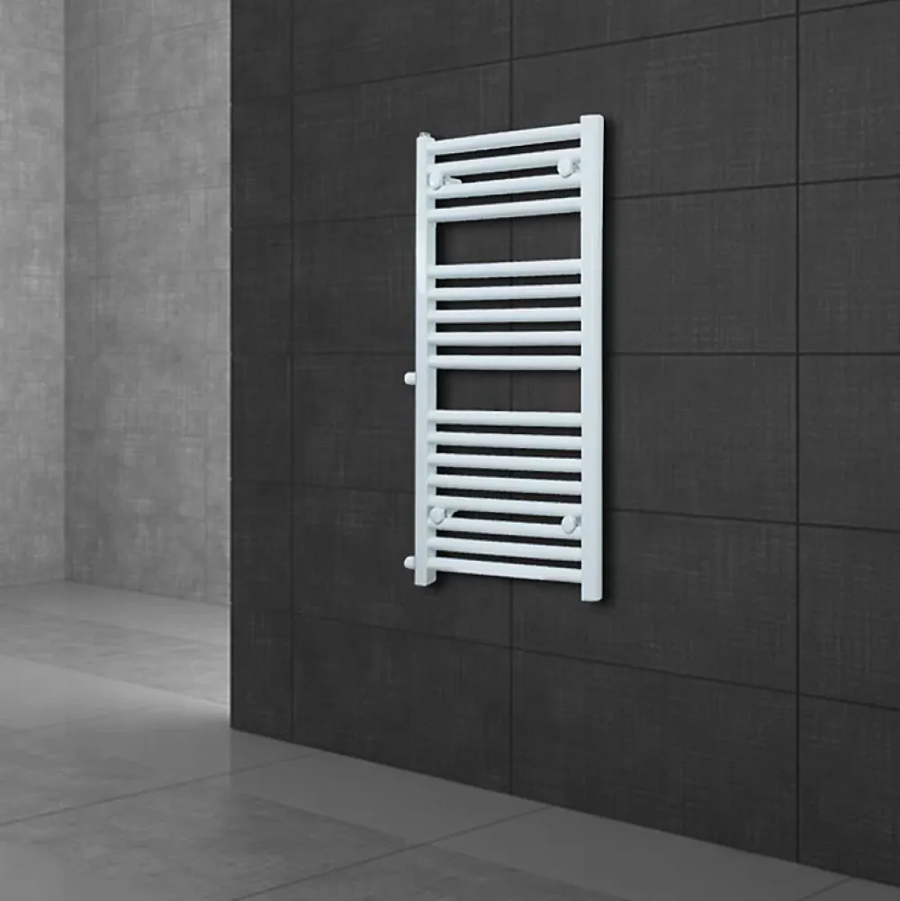 Luxebath Radiateur de Salle de Bain, 600 x 1200 mm, en Acier, Blanc, Forme Droite