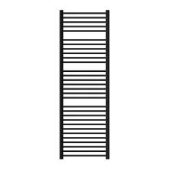 Sèche-Serviettes Mixte|Luxebath Radiateur de Salle de Bain Design Sahara, 600 x 1800 mm, Noir Mat, Forme Droite