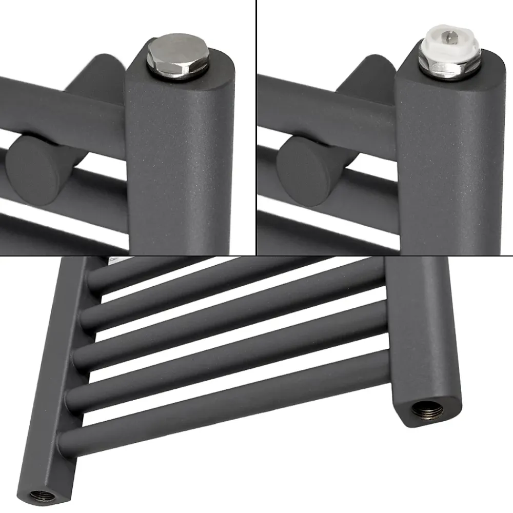 Luxebath Radiateur de Salle de Bain Design Sahara, 400x1500 mm, Anthracite, Forme Droite