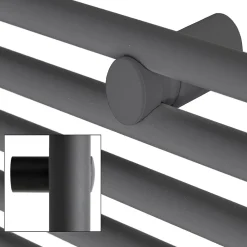 Luxebath Radiateur de Salle de Bain Design Sahara, 400x1500 mm, Anthracite, Forme Droite