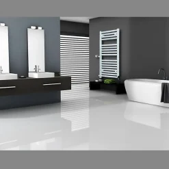 Luxebath Radiateur Design Sahara - 600 x 1200 mm - Blanc - avec Raccord Latéral 500 mm - Sèche-Serviettes Rénovation pour Salle de Bain