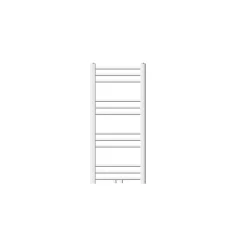 Sèche-Serviettes Eau Chaude|Luxebath Radiateur Design Sahara Non Electrique - 400 x 800 mm - Blanc - Connexion Central - sans Kit de Raccordement - Forme Droit